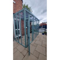  6ft x 9ft x 7ft5" Catio / Cat Lean to Waterproof Roof Painted Blue