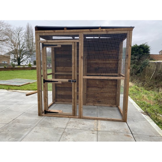 Free Standing Boarded Waterproof 16G Outdoor 6ft x 3ft Animal Rabbit Chicken Dog Pen 2 boarded panels