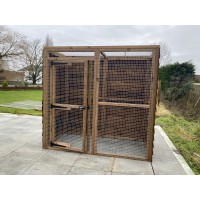 Free Standing Boarded 16G Outdoor 6ft x 3ft Animal Rabbit Chicken Dog Pen