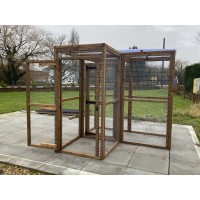 Free Standing Waterproof 16G Outdoor 6ft x 3ft Animal Rabbit Chicken Dog Pen With Safety Door