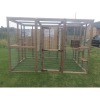 Cat House/ Play Pen Free Standing 6x9ft Cat Safe Fox Proof Enclosure with Optional Accessories