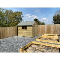 4Wire 10ft x 8ft Wooden Appex Heavy Duty Shed