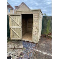 4Wire 6ft x 6ft Wooden Pent Heavy Duty Shed